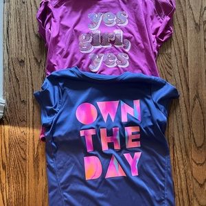 2- Girls Dri-Fit Tee Shirts Size Extra Large